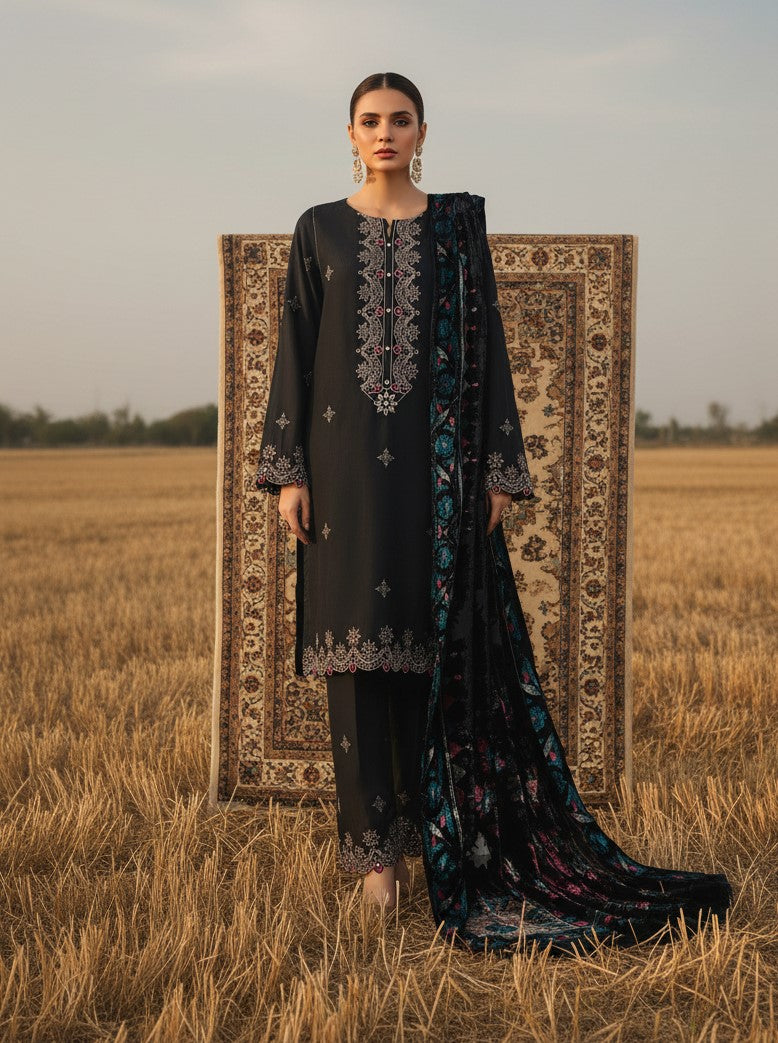 Noir - SB Viscose with palachi shawl