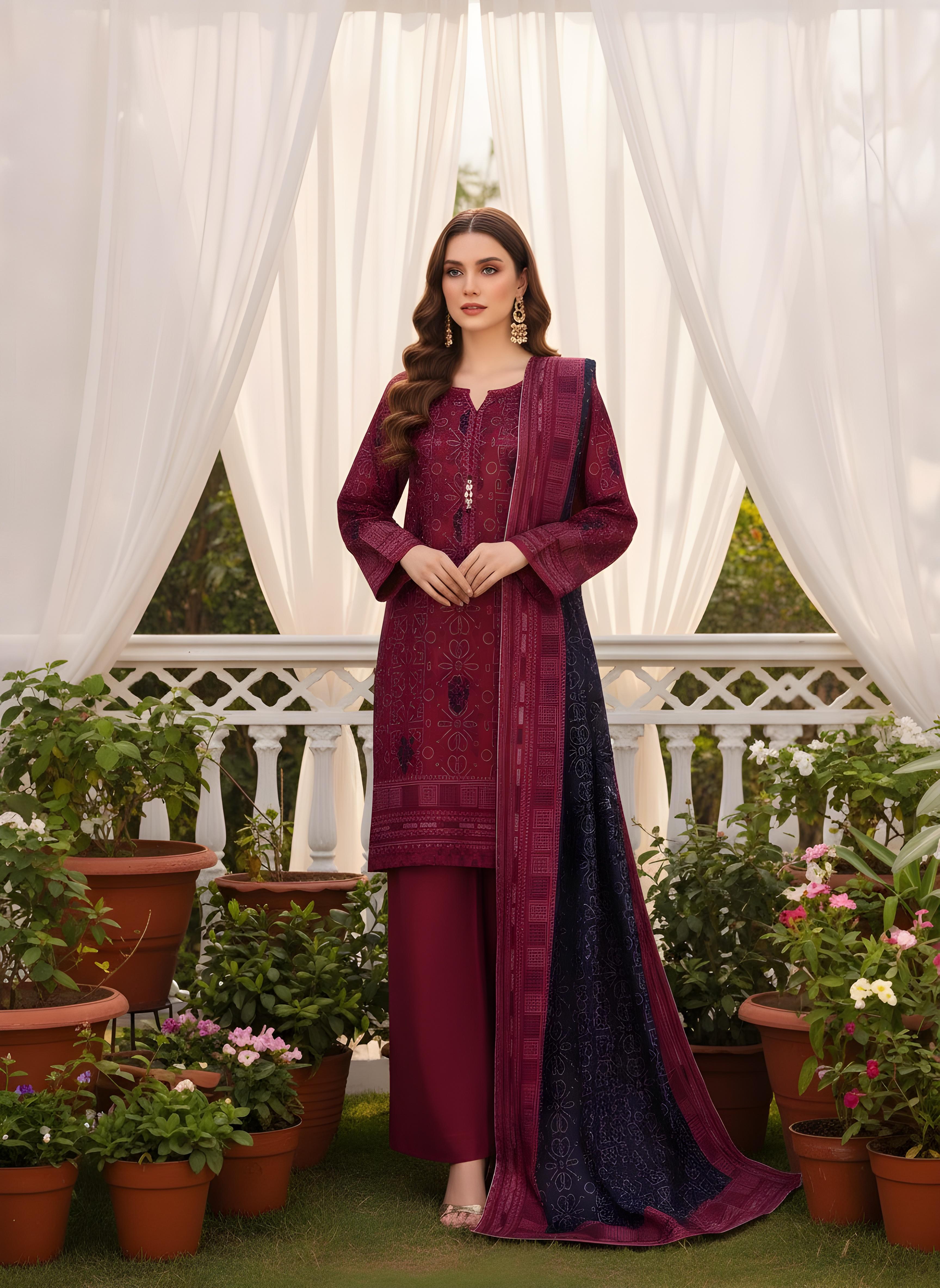 Cherry Bloom - SB Printed Khaddar