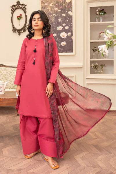 AR-3745 - 3 Piece Scarlet Red Lawn Suit Pret