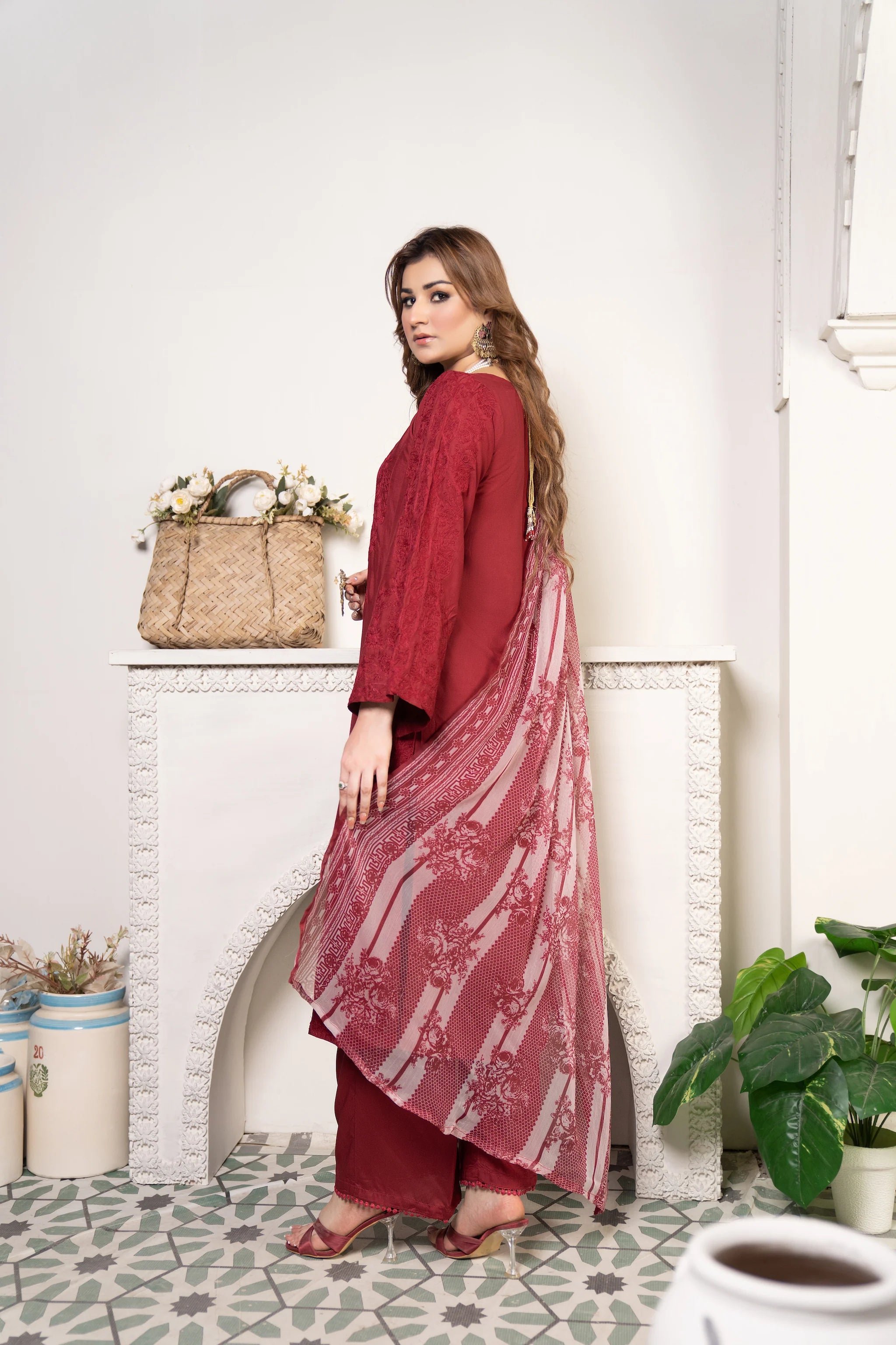 AR-3016-Maroon Sheesh - Sherry's wardrobe