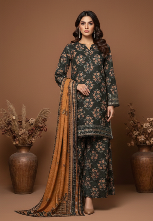 Vintage Grace - SB Printed Khaddar