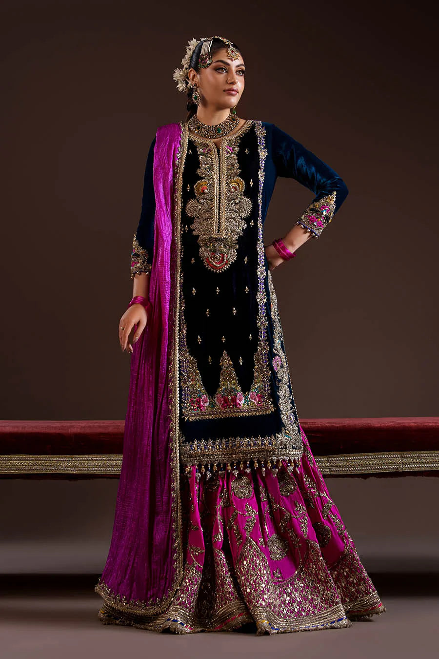 P-292 With silk dupatta