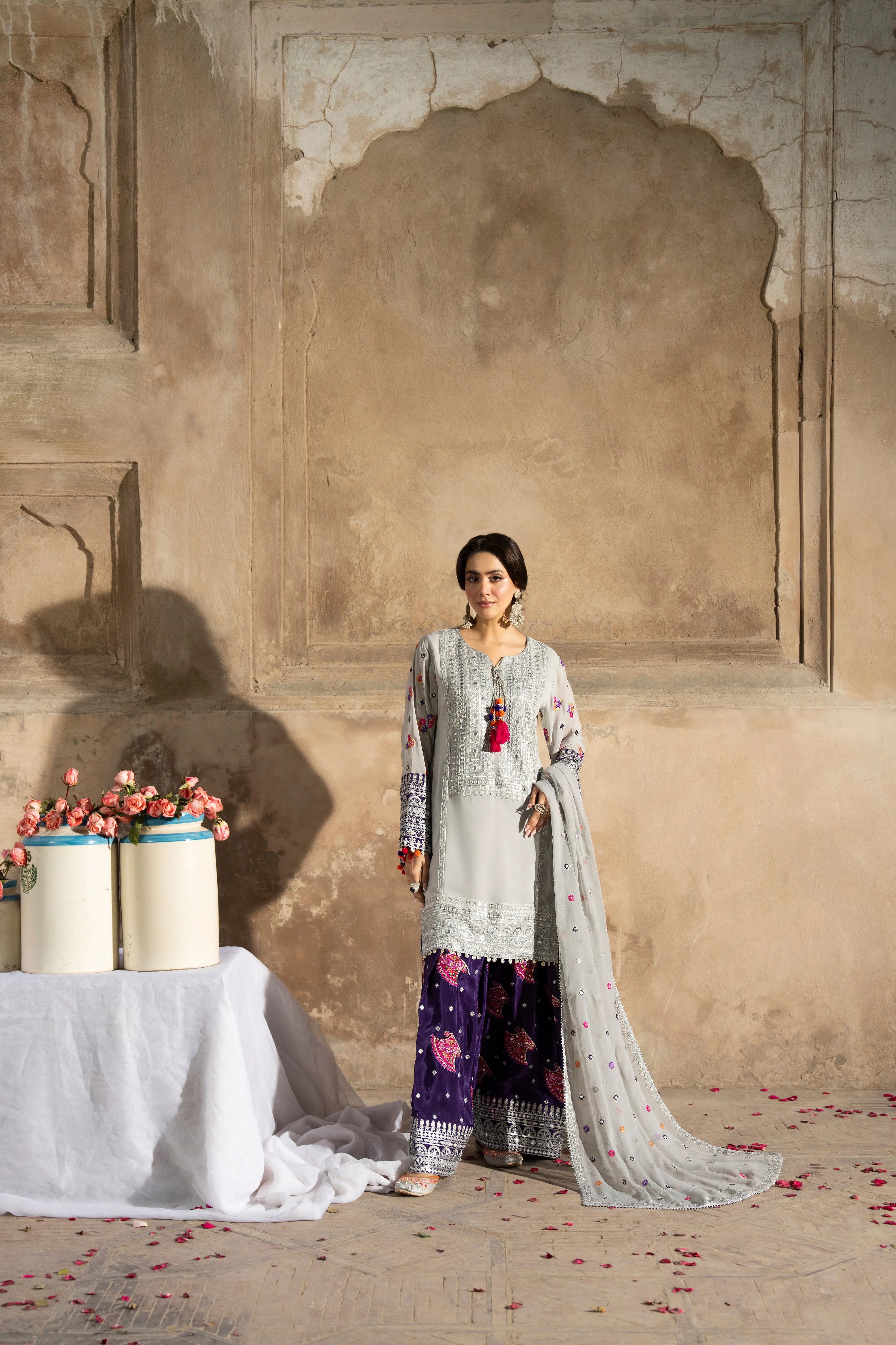 Karma - Saj Dhaj - F-526 Silver & Royal