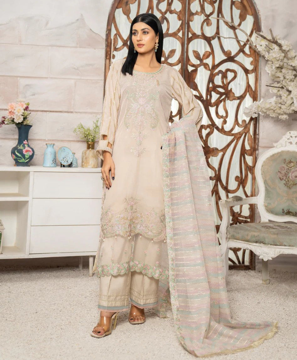 Sarang - 3Pc Velvet Suit (Pret) - Sherry's wardrobe