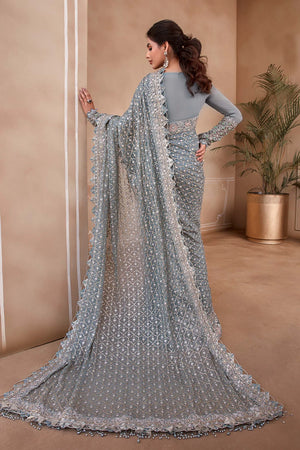 Unstitched MBROIDERED - Blue BD-2602 - Sherry's wardrobe