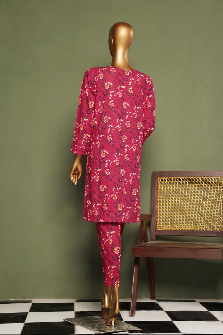 HZ - Khaddar Co-ords Deep Pink