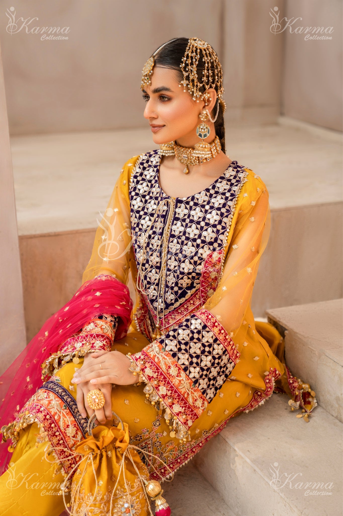 KCS-F-429-Yellow & red - Sherry's wardrobe