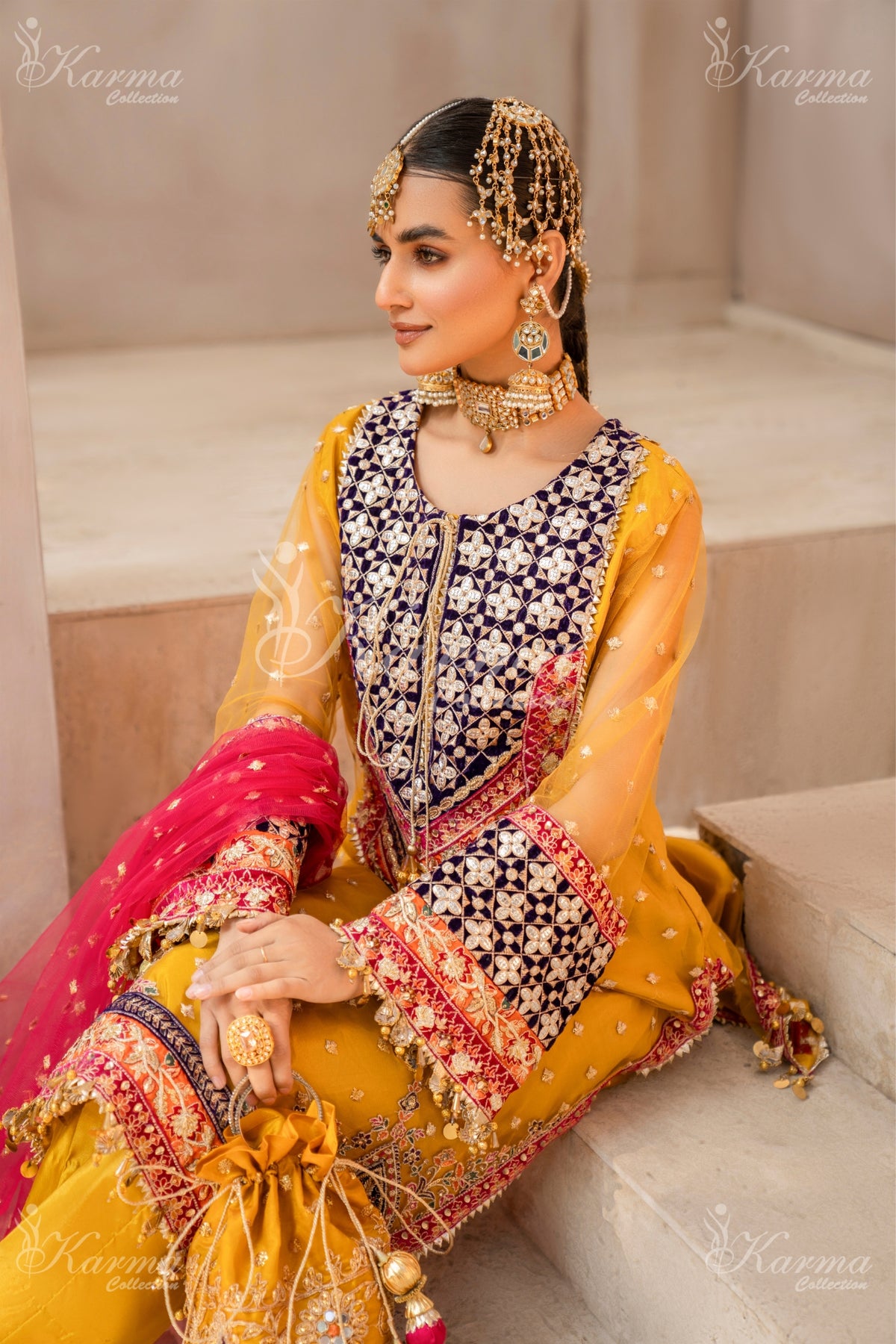 KCS-F-429-Yellow & red - Sherry's wardrobe