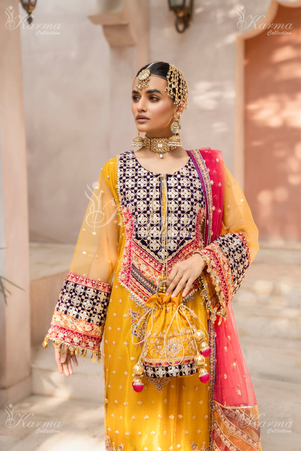 KCS-F-429-Yellow & red - Sherry's wardrobe