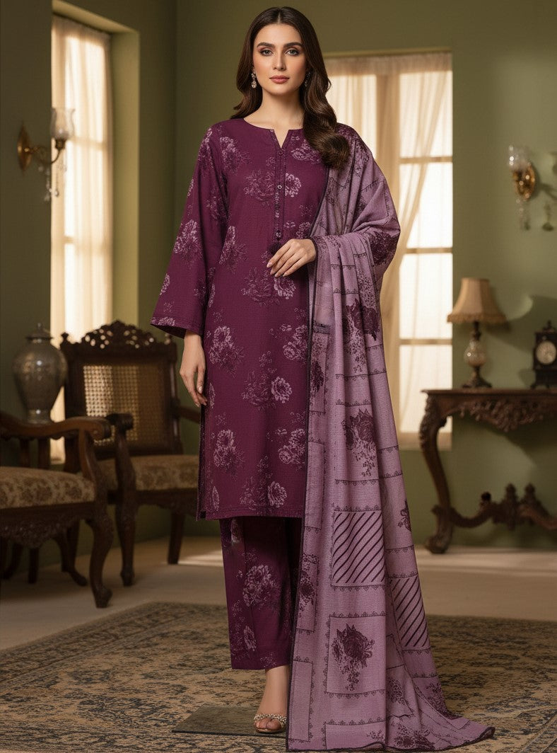 Cherry - Printed khaddar