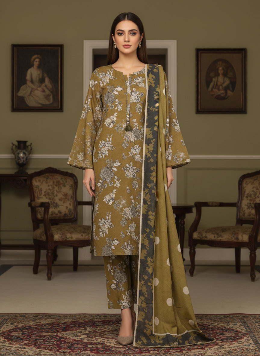 Zaitoon - Printed Khaddar