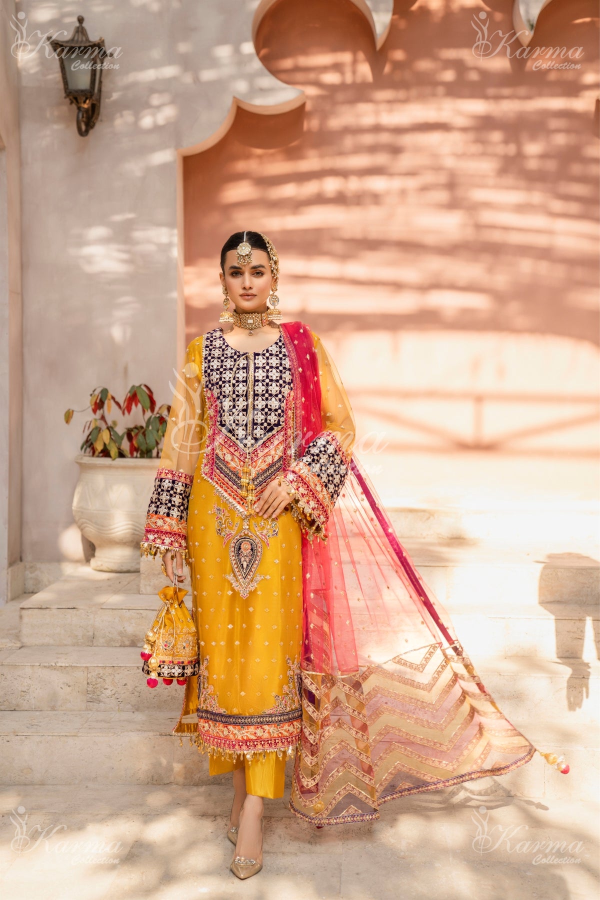 KCS-F-429-Yellow & red - Sherry's wardrobe