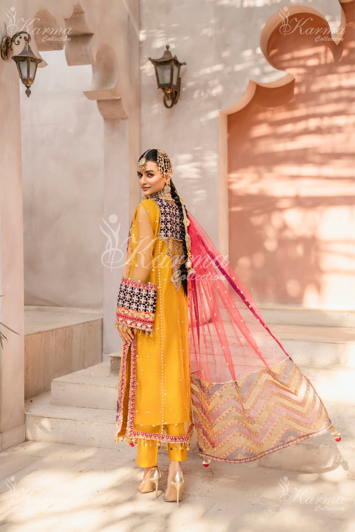 KCS-F-429-Yellow & red - Sherry's wardrobe