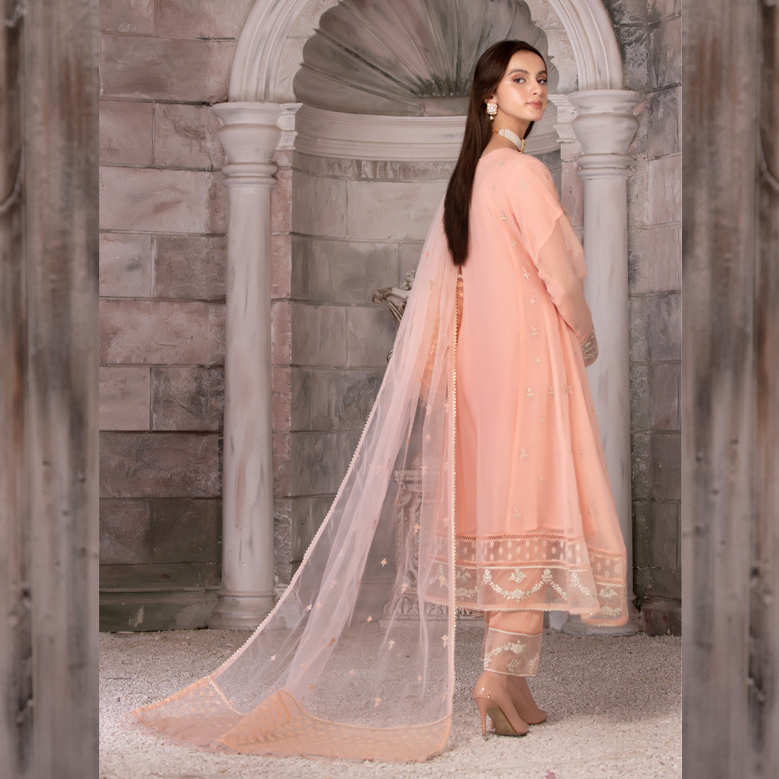 3 Piece Flared Chiffon Frock - Sherry's wardrobe