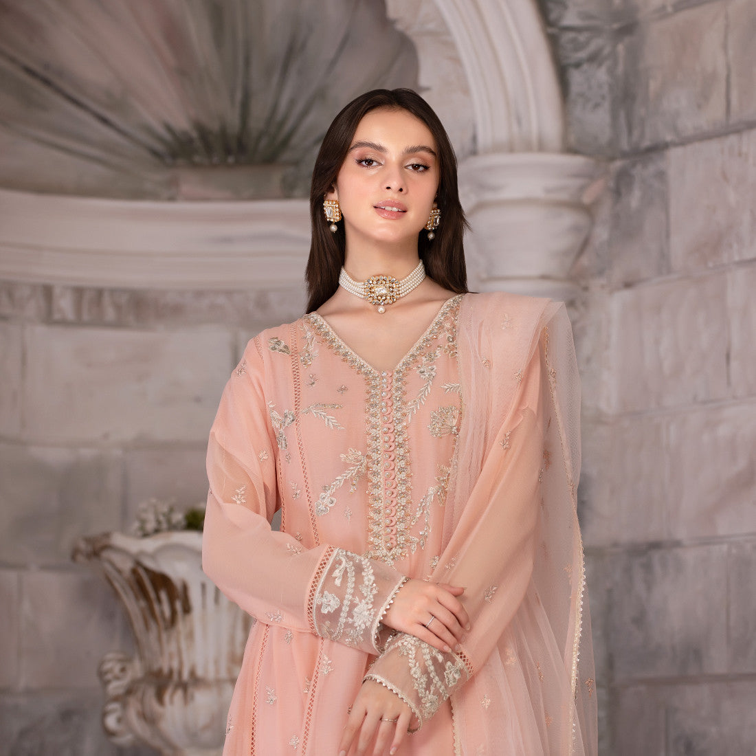 3 Piece Flared Chiffon Frock - Sherry's wardrobe