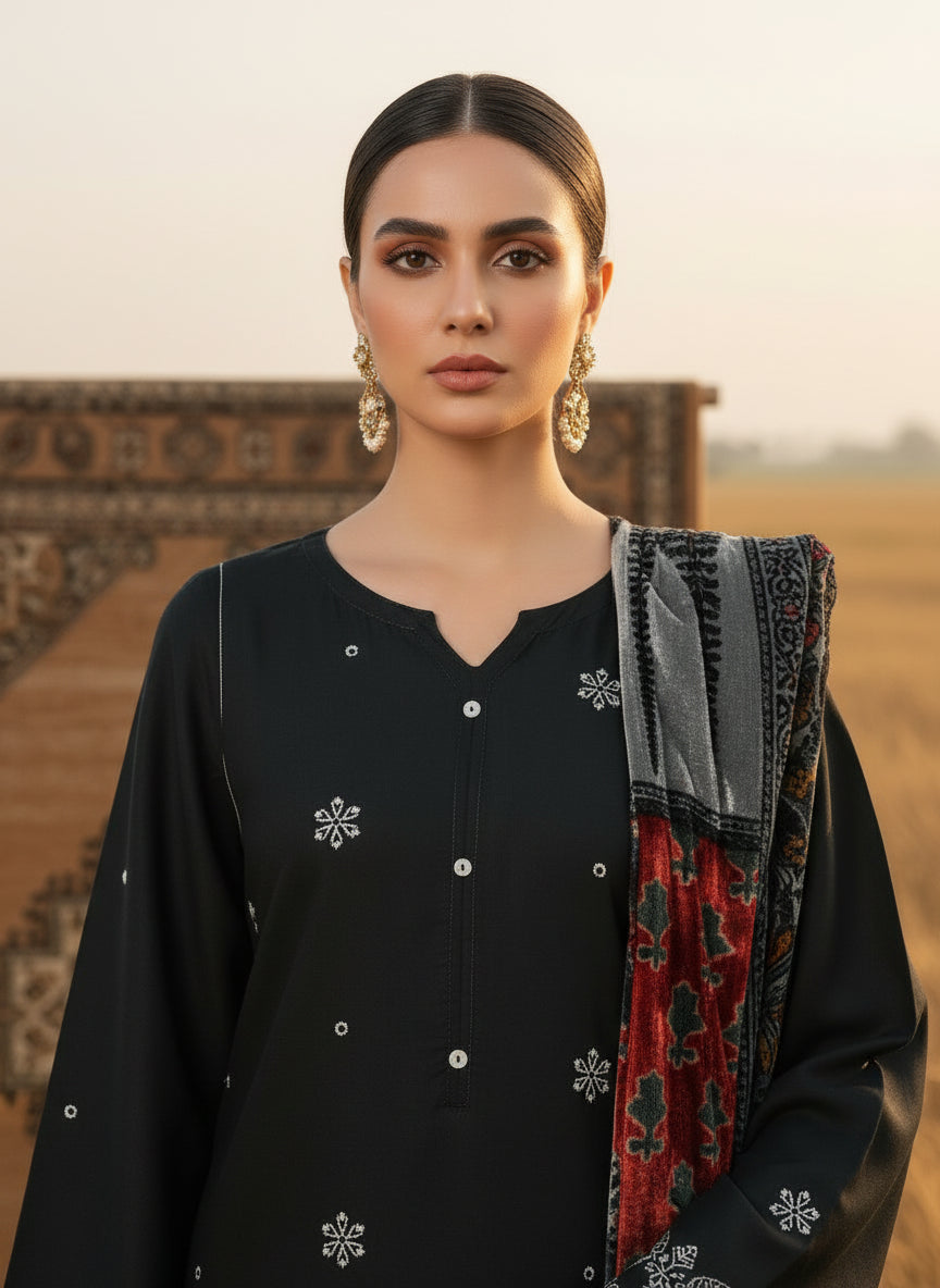 Midnight - SB Viscose with palachi shawl