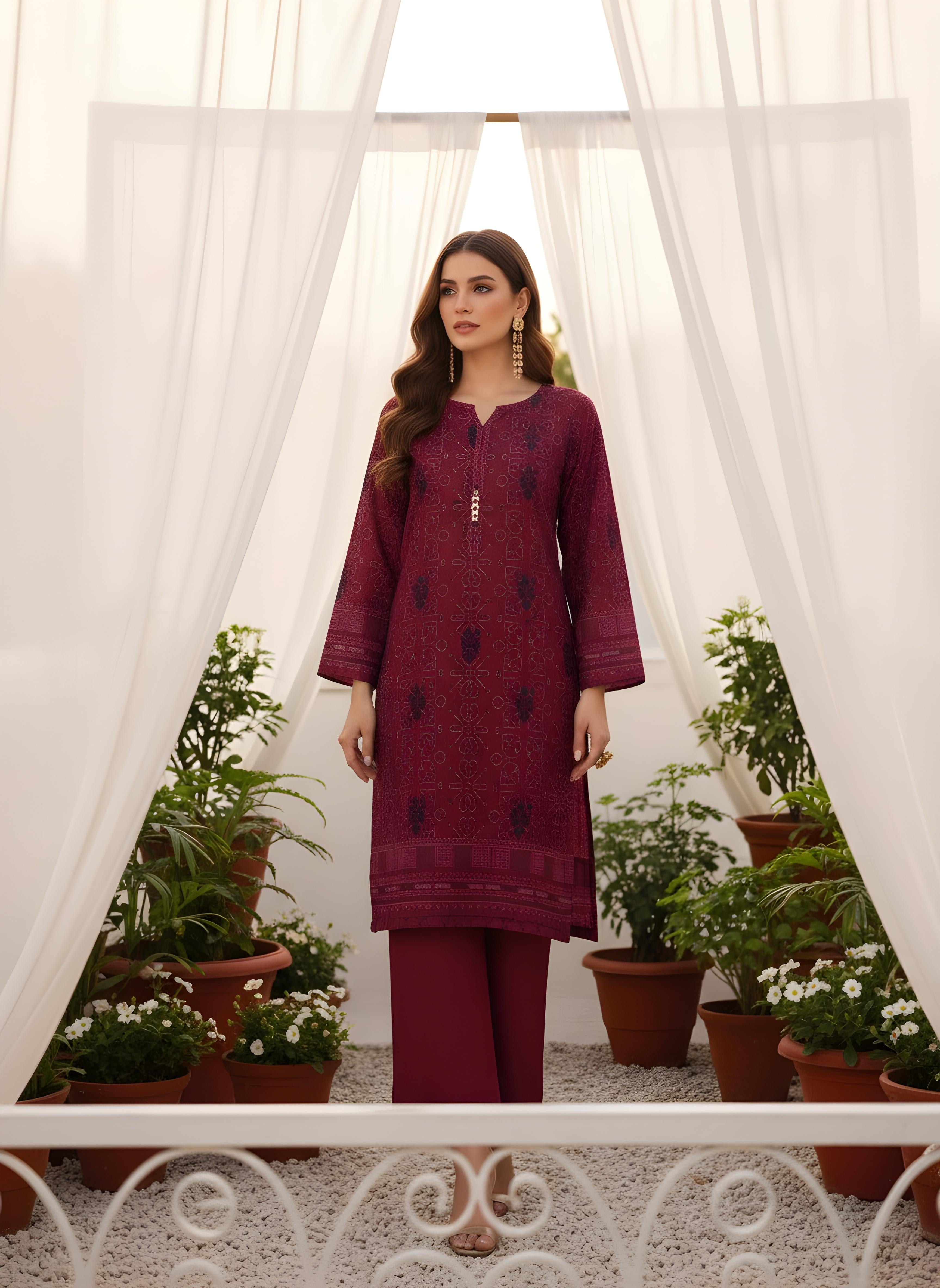 Cherry Bloom  - SB Printed Khaddar