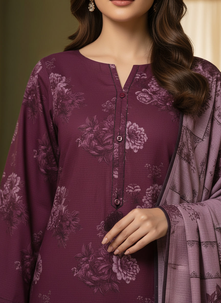 Cherry - Printed khaddar