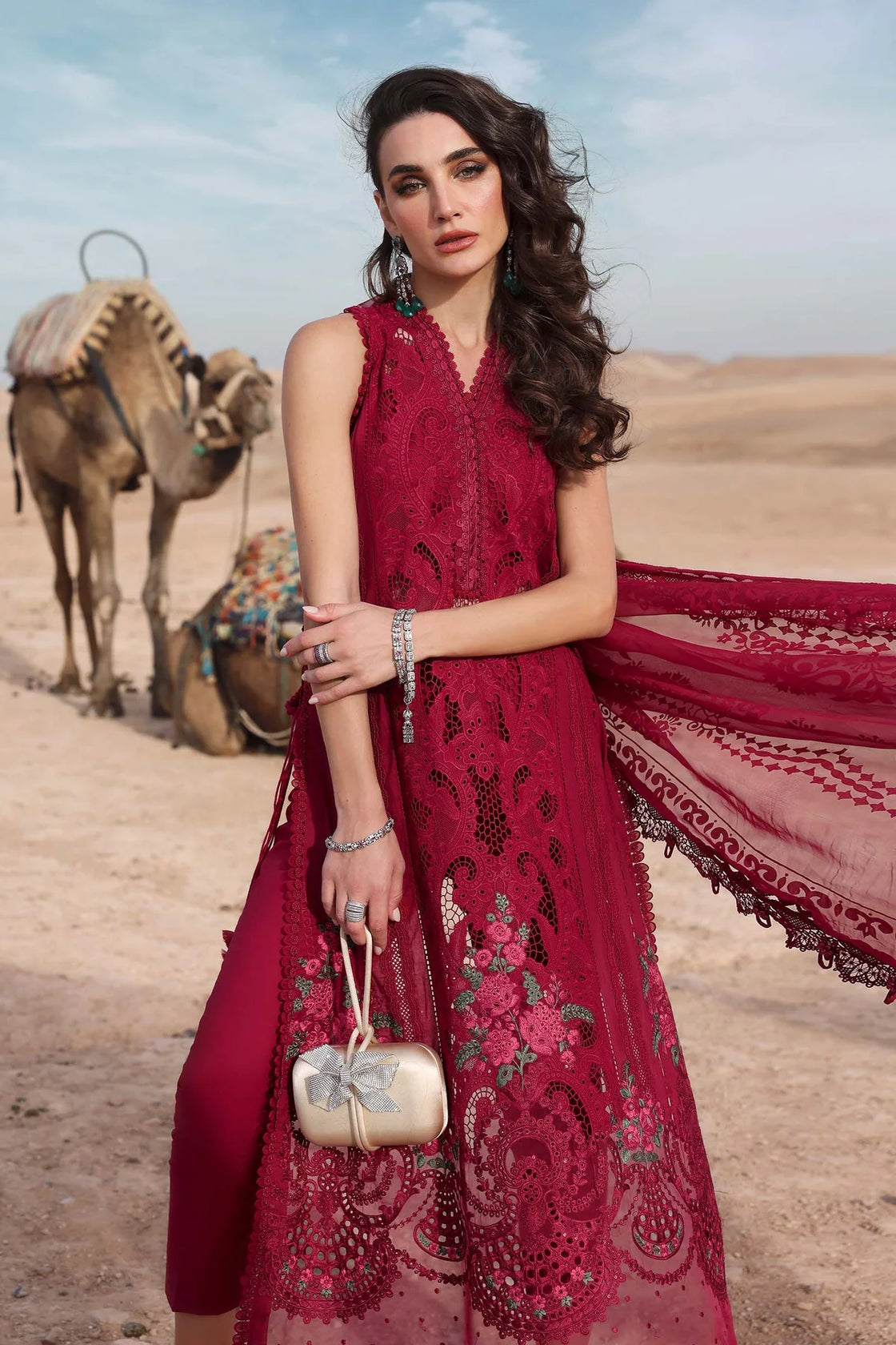 Maria B. Embroidered | Al-1067 Mehroon