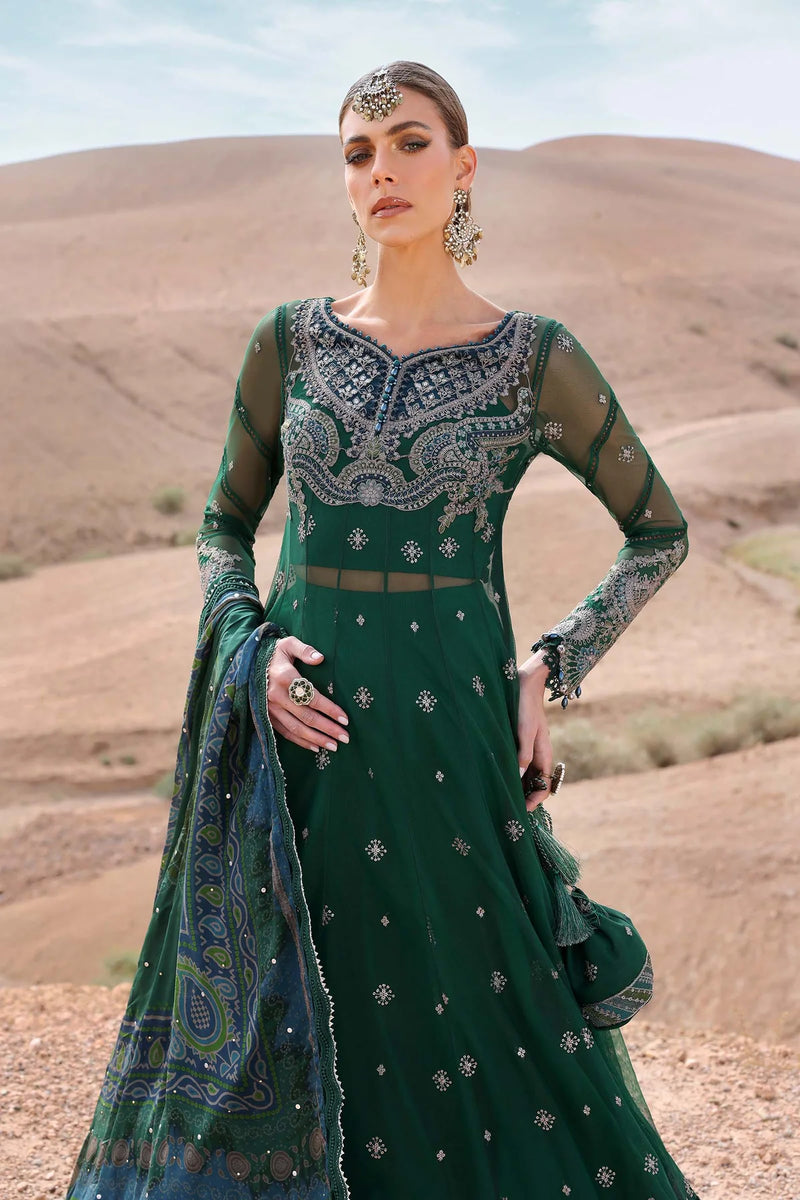 3 Piece Unstitched Embroidered Net Suit | D-2507-A – Sherry's wardrobe