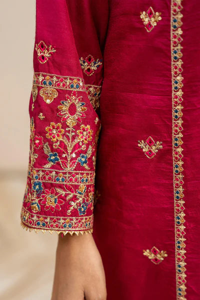 AR-3425 | 3 Piece Hot Pink Thai Silk