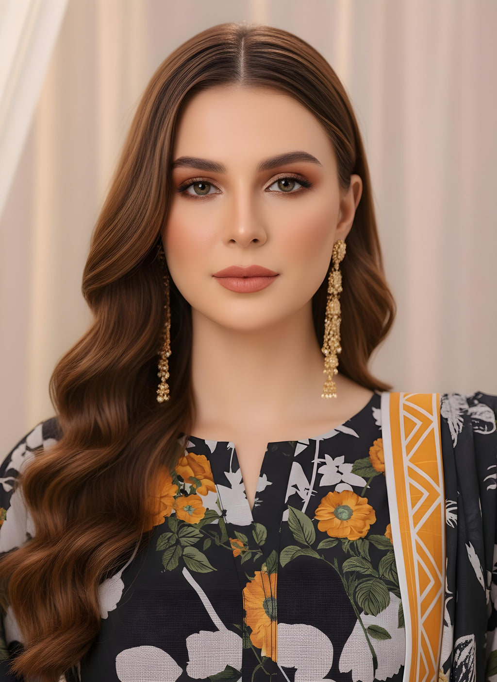 Deep Gray - SB Printed Khaddar