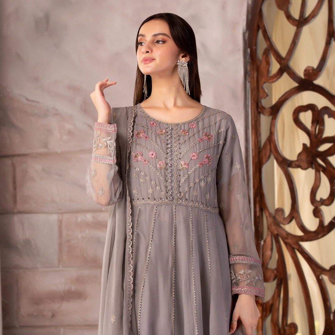 3 Piece Chiffon Maxi Dress - Zahra Rubab Sherry's wardrobe 3 Piece Chiffon Maxi Dress - Zahra Rubab Sherry's wardrobe