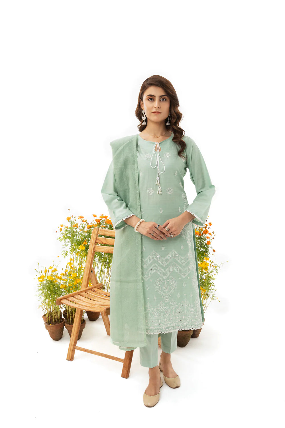 Hera - 3 Piece - Embroidered Organza - Sherry's wardrobe
