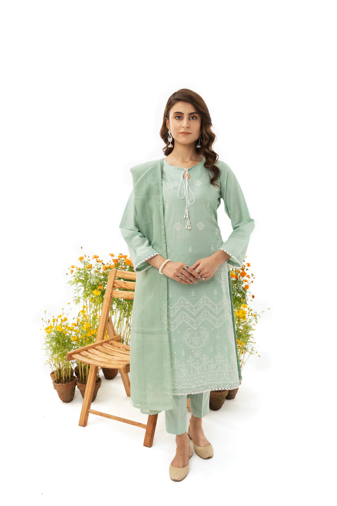 Hera - 3 Piece - Embroidered Organza - Sherry's wardrobe