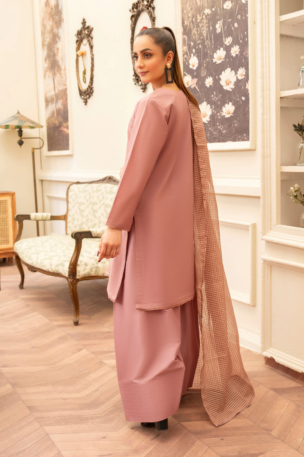 AR-3744 - 3 Piece Falsa Lawn Suit Pret