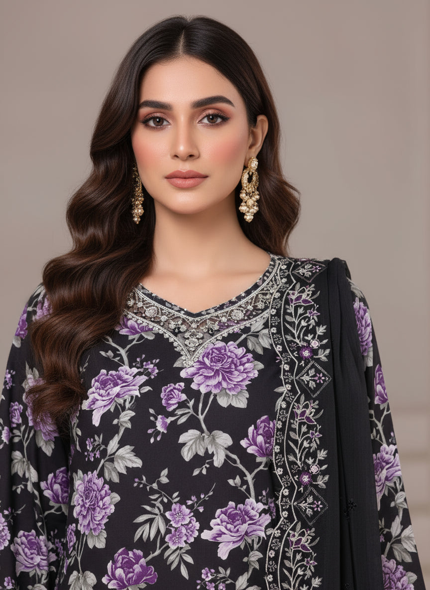 Black Spring - Sadabahar Viscose