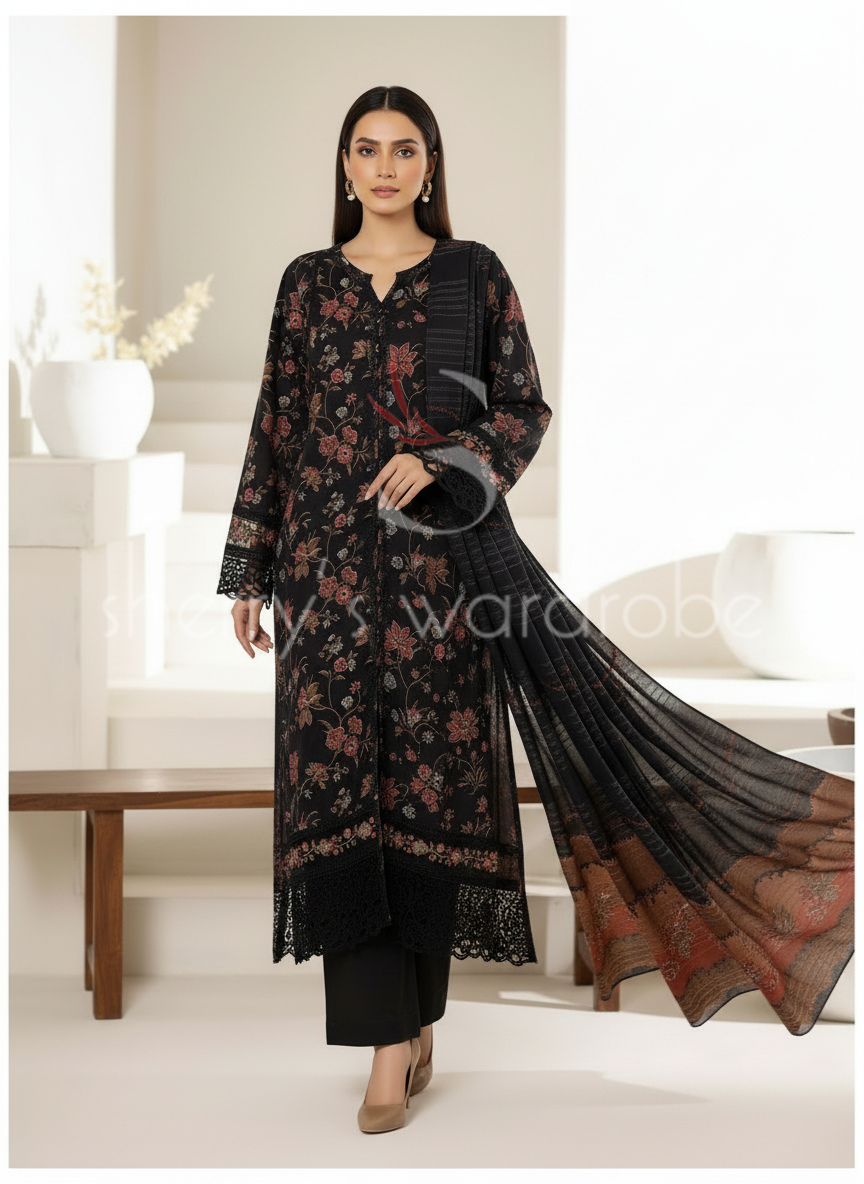 S'Pret - Emb Lawn 644 Black