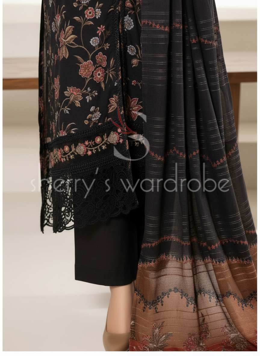 S'Pret - Emb Lawn 644 Black