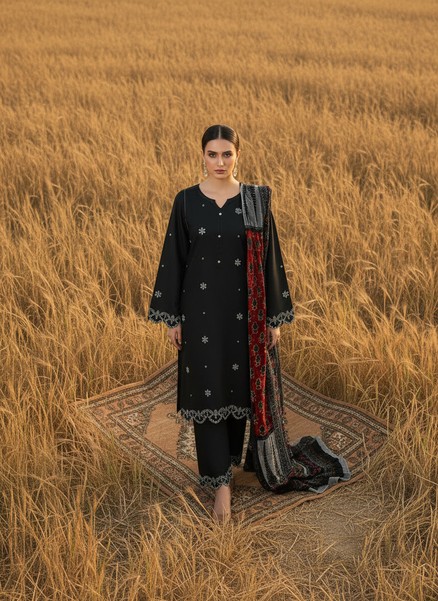 Midnight - SB Viscose with palachi shawl