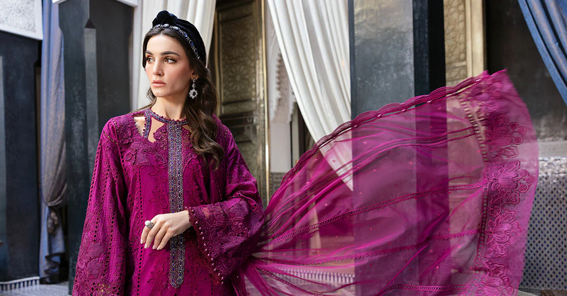 Maria B. Embroidered | Al-1068 Magenta