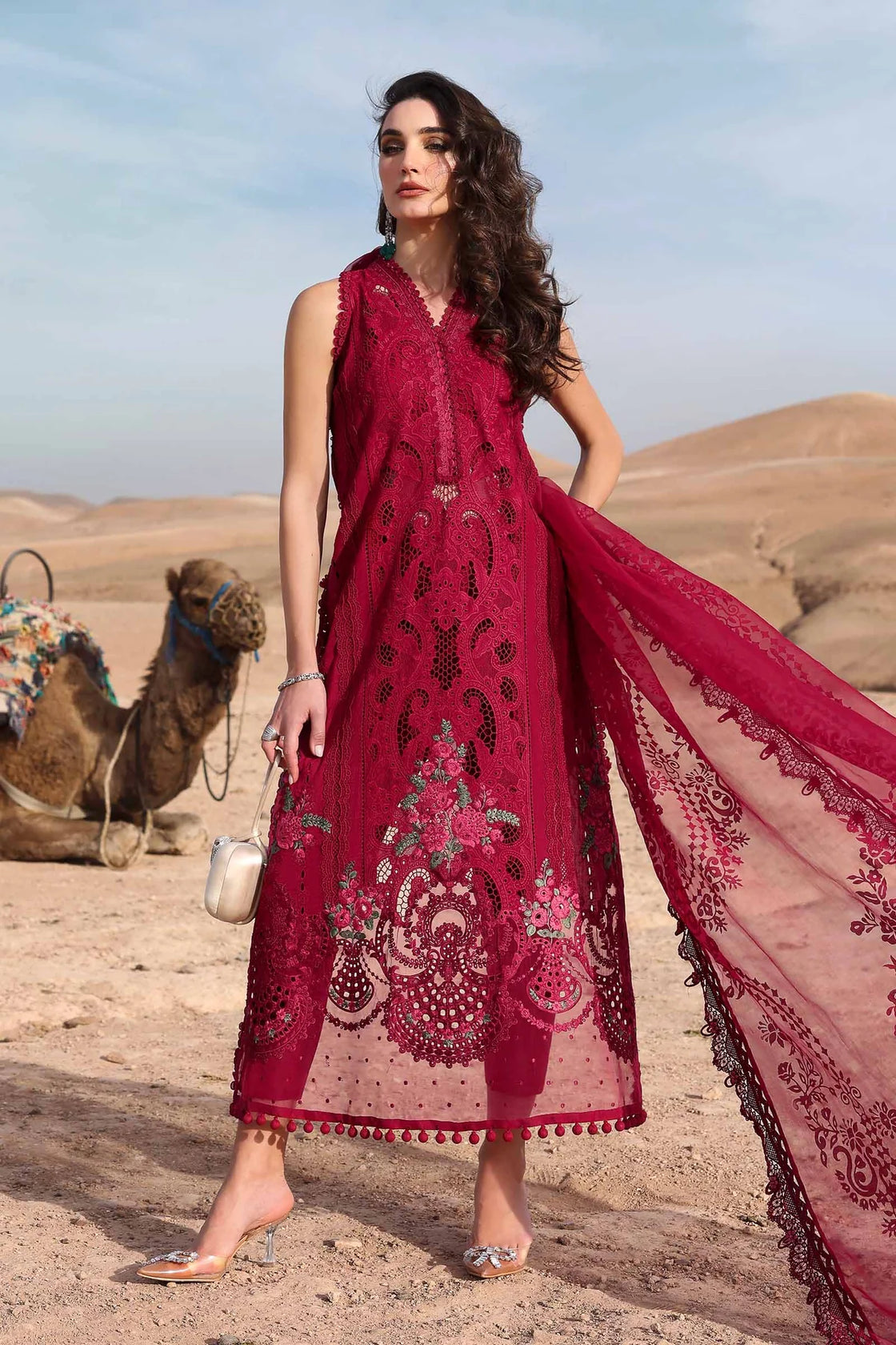 Maria B. Embroidered | Al-1067 Mehroon