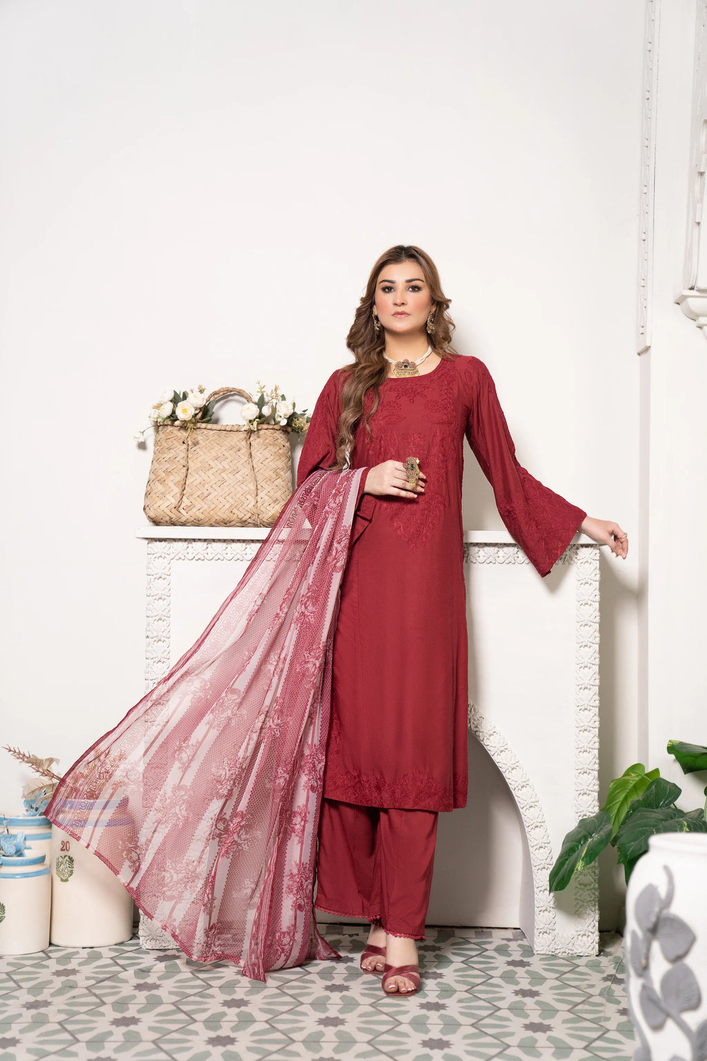 AR-3016-Maroon Sheesh - Sherry's wardrobe