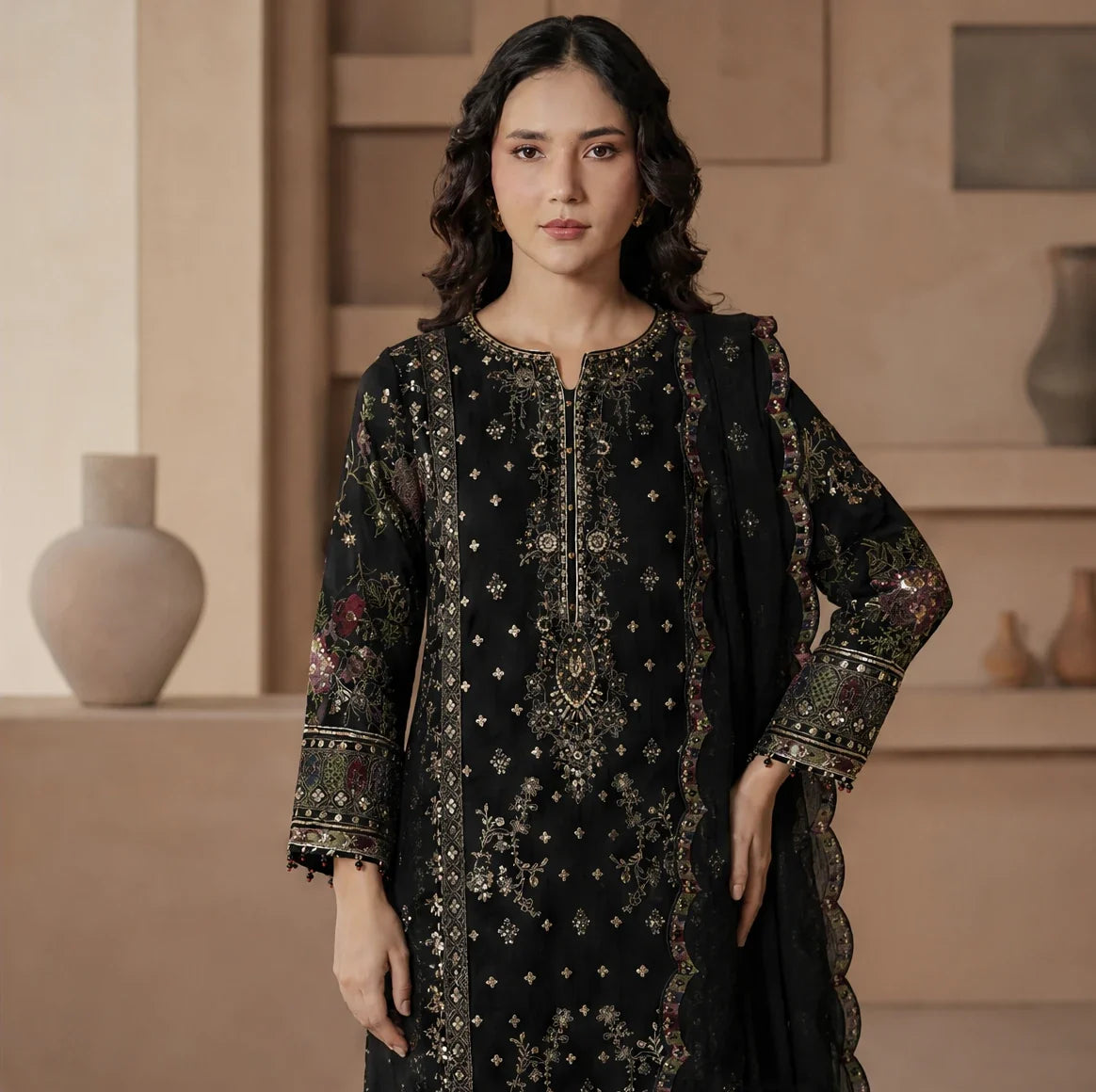 Asraar - 3-Piece Chiffon Festive Edit