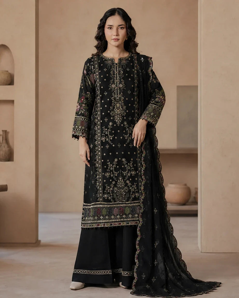 Asraar - 3-Piece Chiffon Festive Edit