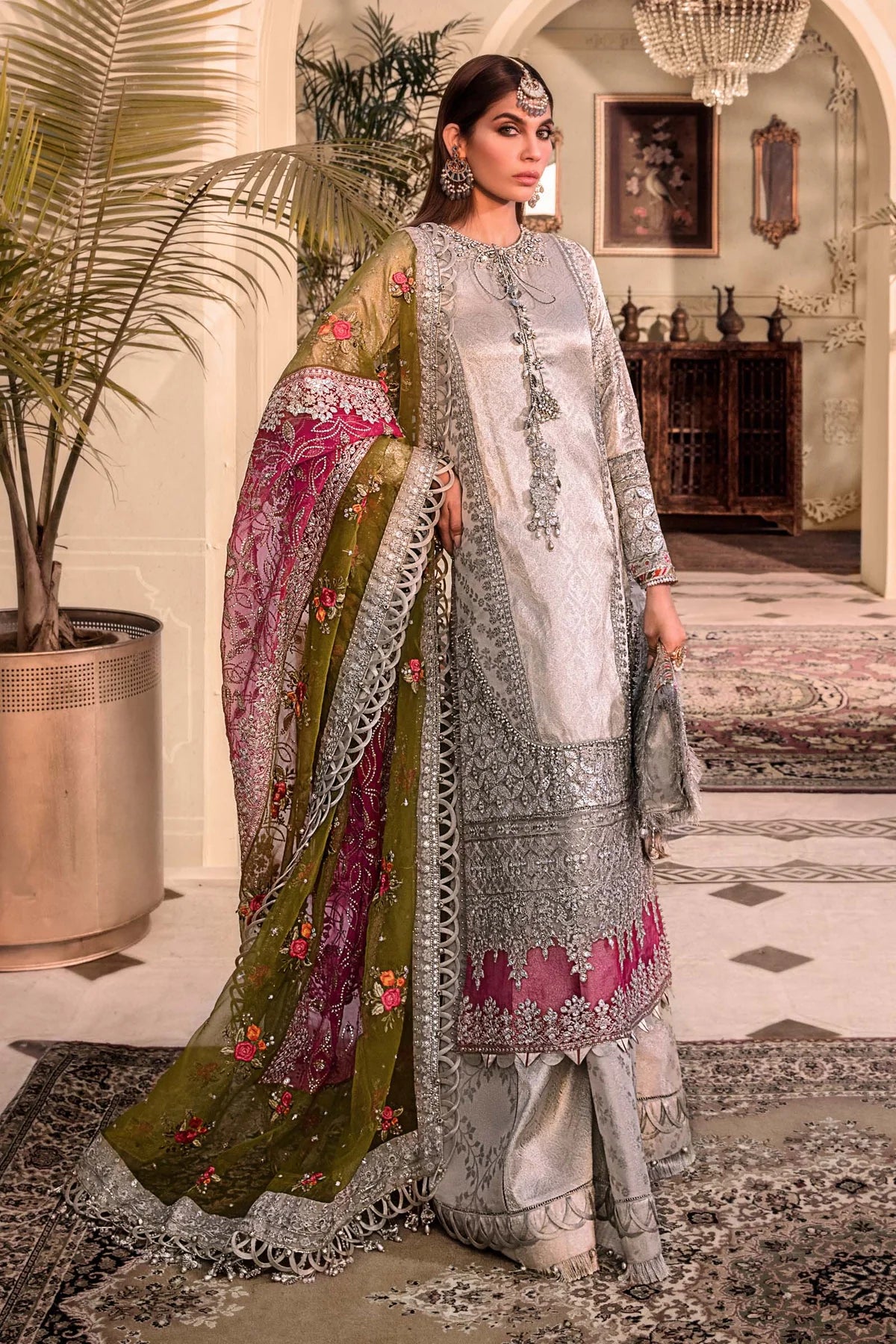 Unstitched MBROIDERED - Silver BD-2601 - Sherry's wardrobe