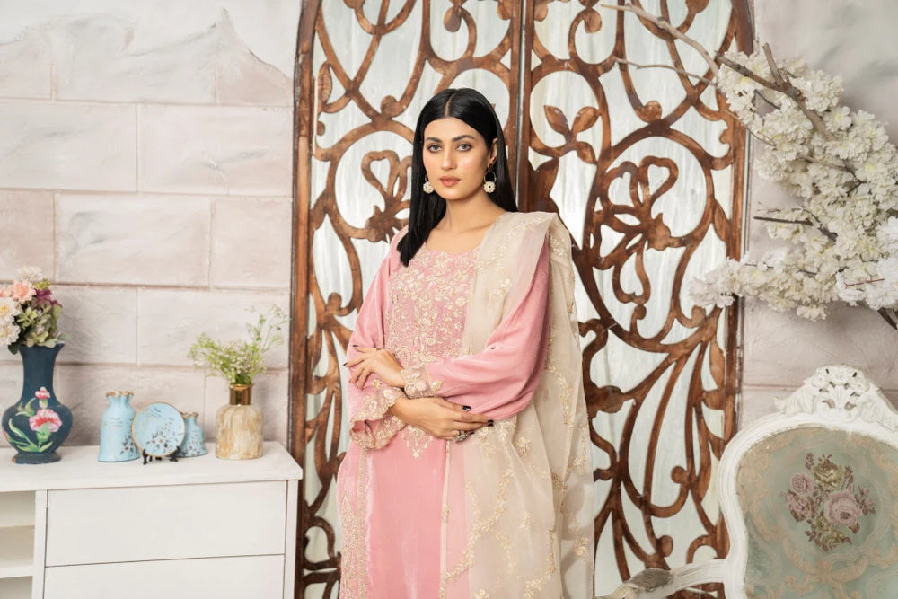 Powder Fix - 3Pc Velvet Suit (Pret) - Sherry's wardrobe