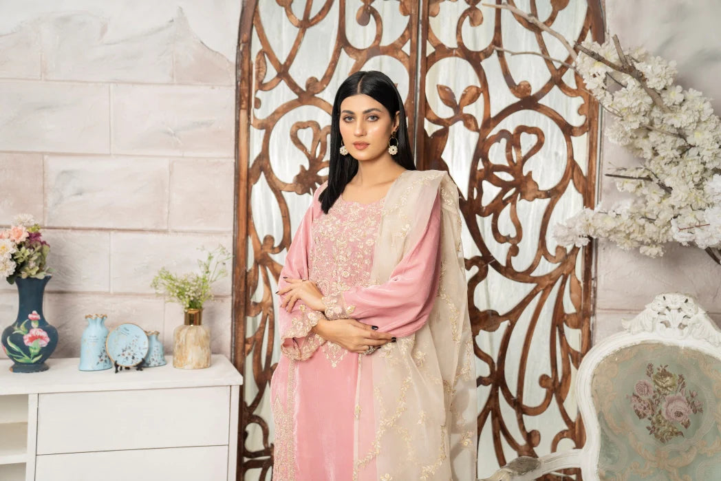 Powder Fix - 3Pc Velvet Suit (Pret) - Sherry's wardrobe