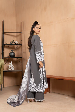 Kassie - 3 Piece - Embroidered Organza