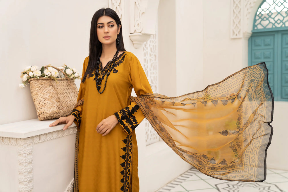 AR-3014(Mustard)-Golden Shell - Sherry's wardrobe