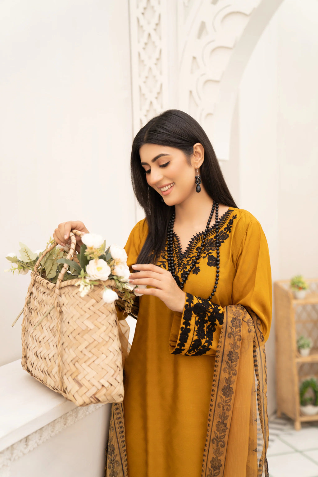 AR-3014(Mustard)-Golden Shell - Sherry's wardrobe