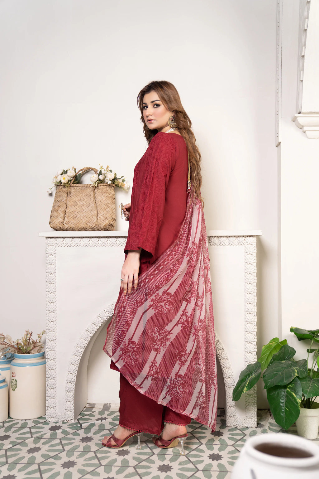 AR-3016-Maroon Sheesh - Sherry's wardrobe
