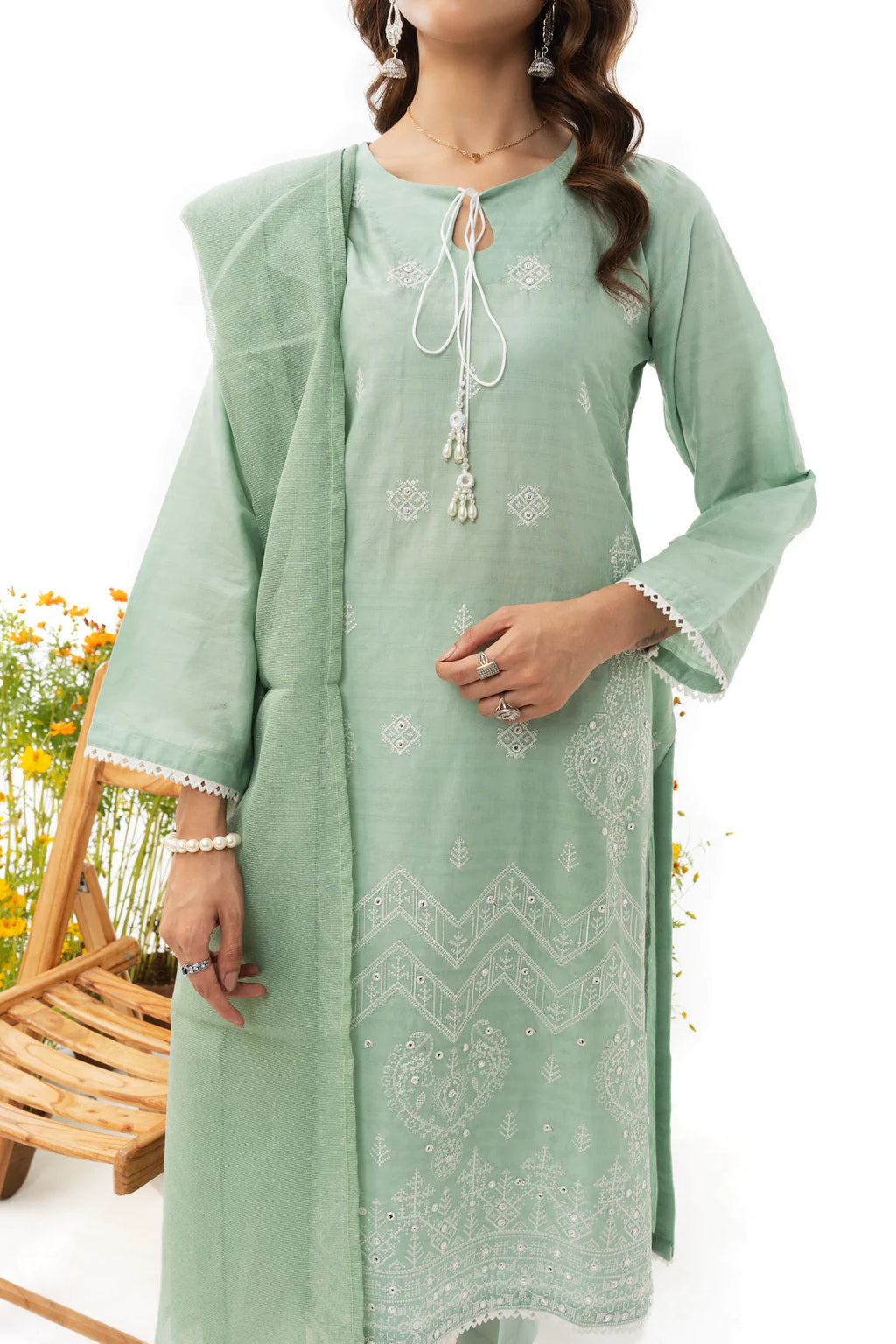 Hera - 3 Piece - Embroidered Organza - Sherry's wardrobe