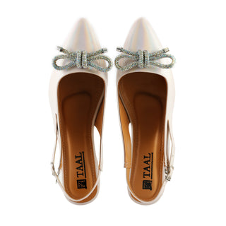 Elora White multi Women Pumps