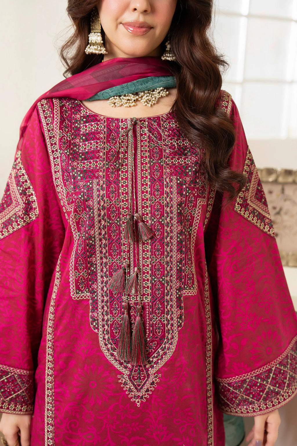 Karma Flora 1595 Cerise Pink