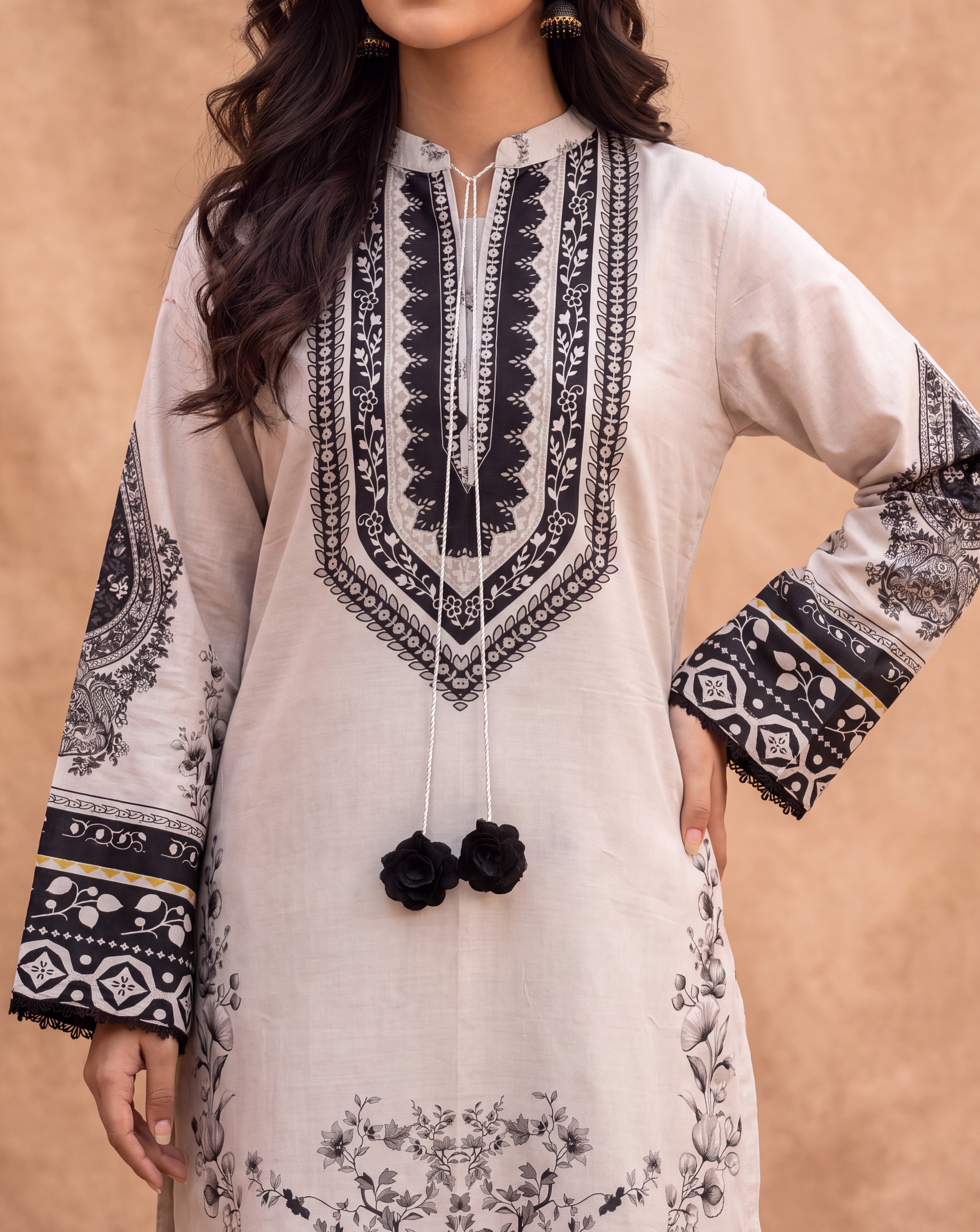 Zaitoon – Monochrome Lawn 3-Piece
